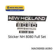 Sticker New Holland 8080 Set (Black/ White) -Mesin Padi New Holland