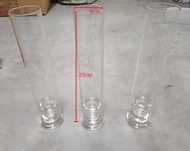 cod 3pcs 9.8 inch Clear Candlestick  Hurricane Glass Candle Sticks Holders for Table Centerpiece Wed