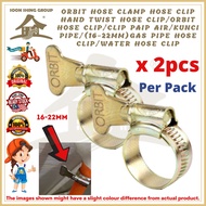 ORBIT Hose Clamp Hose Clip Hand Twist Hose Clip/ Clip Paip Air/ Kunci Pipe/ (16-22MM)Gas Pipe Hose C