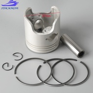 6H4-11631-00 6H4-11631 Piston and 3 Rings Kit STD For Yamaha Outboard Motor 2t 40HP 50HP 3 Cylinder 