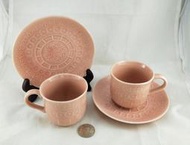 民芸粉紅 咖啡杯 對杯 花茶杯 水杯 茶杯 杯子 餐具 盤子 入厝 開店 日本製 陶瓷 食器 可使用 微波爐 電鍋 禮品