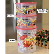 Tupperware  Movie Snack One Touch Set OR Childhood Memories One Touch Set Canister - 1.4L OR 3L