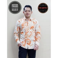 KEMEJA Latest Men's Batik Shirt Long Sleeve Batik Lined HARYANA Batik Shirt