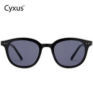 Cyxus แว่นตากันแดด ผู้หญิง UV400 ป้องกันรอบกรอบ PC กรอบวินเทจรอบ AC เลนส์แว่นตากันแดด 1193