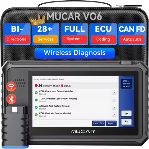 Global Version MUCAR VO6 OBD2 Scanner 32GB All Systems Diagnostic 28 Reset Auto VIN EPB/BMS/SAS/ABS 