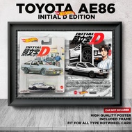 Frame Hotwheels Toyota AE86 Initial D Poster With Frame