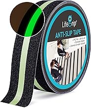 Anti Slip Traction Tape with Glow in Dark Green Stripe, 2 Inch x 60 Foot - Best Grip, Friction, Abra