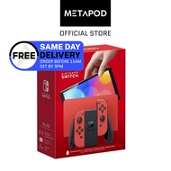 (FREE SAME DAY DELIVERY) Nintendo Switch Console (OLED Model) Mario Red Edition