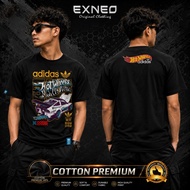 🔥Kain 100% Cotton Premium🔥Tshirt Baju V4 Hot Wheels Greddy X Adid'as Tshirt Graphic Tee