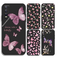 Vivo V2026 V2028 V2029 V2038 V2043 Fashion Fantasy Pink Blue Butterfly Letters Phone Case Soft Shock