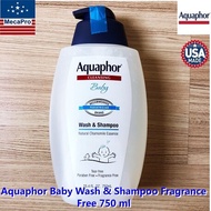 Aquaphor® Baby Wash & Shampoo Fragrance Free 750 ml เจลอาบน้ำและแชมพู สำหรับเด็ก