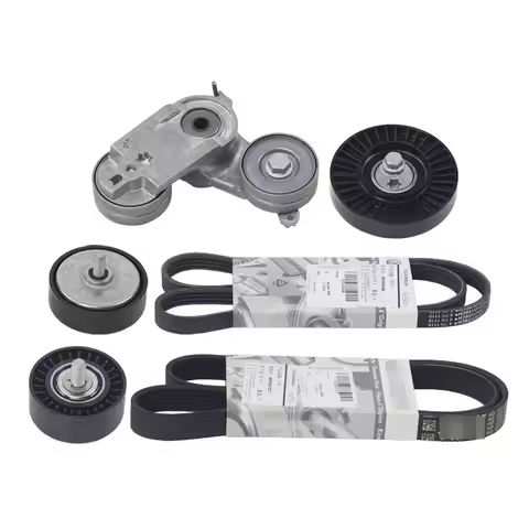 OE Quality 06M903133J Belt Tensioner Kit for Audi S4 S5 A6 A8 Q7 Q8 - 6PC Engine AC Alternator Pulle