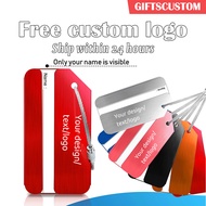 Customized Metal Luggage Tag Waterproof Hanging Tag Luggage Check-in Tag Travel Gift Wholesale
