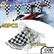 Checkered Triangle String Flags For F1 Car Race Birthday Party Bar Garage Festival Decoration