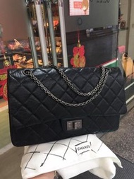 典精品 Chanel A37590 黑色 牛皮 銀鍊 復刻 2.55 COCO 227 32cm 肩背包 斜背包 現貨