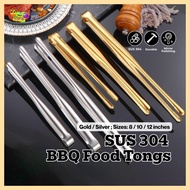 304 Stainless Steel Food Clip Multipurpose Food Tongs Penyepit Makanan Panjang Barbeque Tongs 食物夹子