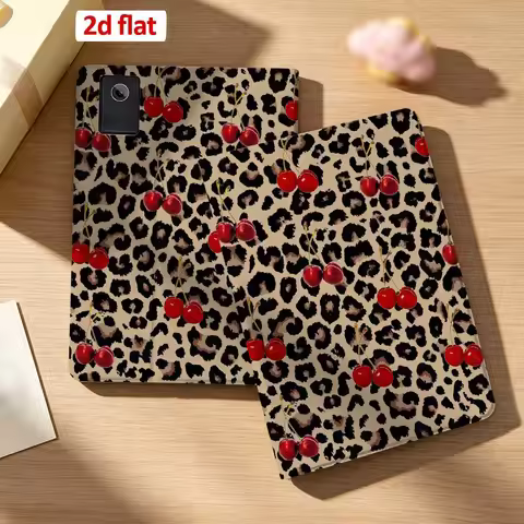 Cartoon Leopard Bow Cherry For Lenovo Xiaoxin Pad 11 P11 P12 Gen 2 Pro Plus Idea Tab GT 5G Pen Tray 