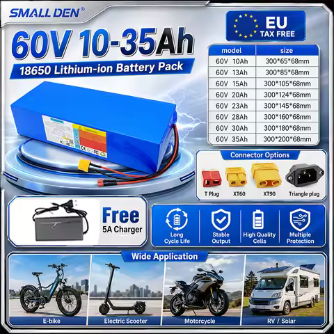 18650 60V 35Ah 30Ah 28Ah 23Ah 20Ah 15Ah 13Ah 10Ah lithium battery pack2400W high-power BMS motorcycl