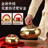 🚓Warm Bed Artifact Non-Plug-in Copper Tangpozi Pure Copper Hot Water Bottle Fantastic Foot Warming Appliance Thickened A