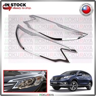 [CHROME] Honda CRV CR-V 4G 2013 ABS Plastic Front Head Lamp Garnish Moulding Cover Trim Car Accessor