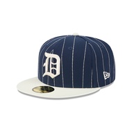 New Era หมวกรุ่น 59FIFTY PACK - STRIPES DETROIT TIGERS COOPERSTOWN 2-TONE CHROME WHITE VISOR OCEANSI
