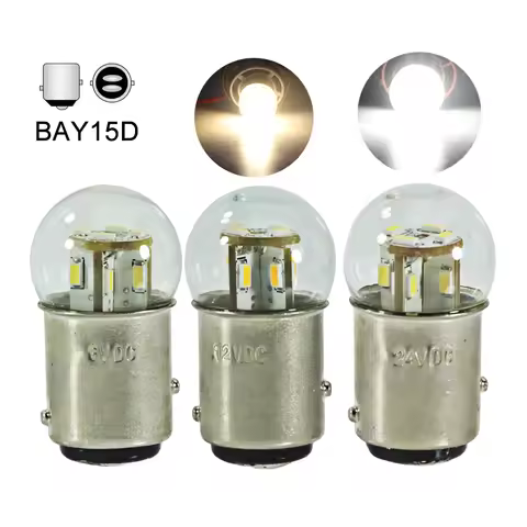 Bombilla Led Light On Car P21/5W 1157 BAY15D 6v 12v 24v 36v 48v 2W S25 Canbus Auto Turn Signal Lamp 