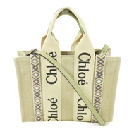 Chloe 帆布Woody Tote Small手挽肩背兩用袋