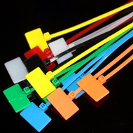10 PCS Color Nylon Plastic Self-Locking Label Tie Cable Marker Wire Strap Zip Multicolor Black White Red Green Yellow Orange Blue Straps