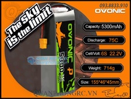 Pin Ovonic 5300mAh 6S 75C 22.2V LiPo Battery XT60 Plug