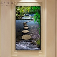 Entrance Decorative Painting Single Vertical Version Corridor Corridor Hanging Painting Flowing Wate