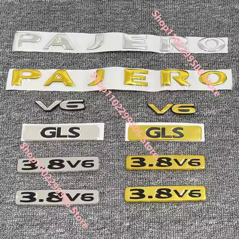 1 Piece Sticker 3D for Pajero Gls V90 Emblem for Montero V80 3.8 V6 Badge for Shogun V70 Tire Letter