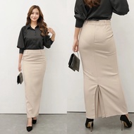 ALTUM - Office Work Skirt with Back Pleats Semiwool SkirtWanita