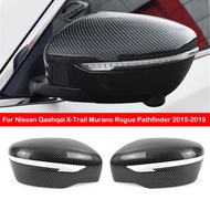 For Nissan Qashqai X-Trail Murano Rogue Pathfinder 2015-2019 Rearview Side Mirror Cover Wing Cap Rear View Case Trim Sticker