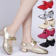 Size 35-42 Latin Dance Shoes Women Square Dance Shoes 4cm Heel Girls Ladies Modern Dancing Shoes