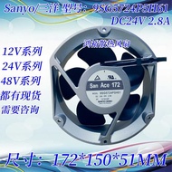 Original Sanyo 9SG5724P5H61 12v/24V/48v 2.8A 17251 Inverter Fan