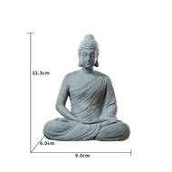 Tượng Phật Ngồi Thiền Bằng Đá Sa Thạch Xanh Dùng Trang Trí Tiểu Cảnh Bonsai Thủy Sinh Bể Bán Cạn Ter