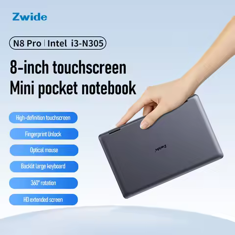 Zwide Pocket Book N8 Pro Intel i3-N305 Touch Screen 8 inch IPS 1920x1200 pixels FHD 16GB LPDDR5 Mini