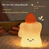 Axolotl silicone night light in candle shapes - Birthday gift - 1200 mAh rechargeable battery - Brig
