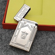 Hộp Quẹt Bật Lửa Dupont D82 Dùng Gas Đá Khắc Họa Tiết Hình Vương Miệng Cao Cấp - Hộp Quẹt Dupont (KH