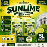 SUNLIME DISHWASHING LIQUID JERUK NIPIS 5L LIME