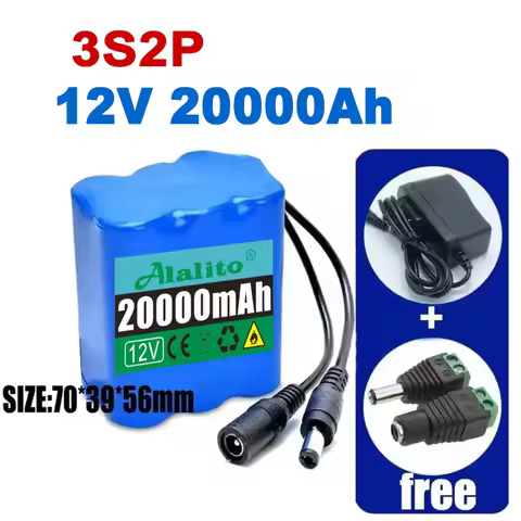 12V lithium ion battery 50Ah 3s5p pack 18650 12V 20Ah-50Ah DC12.6V super large capacity rechargeable