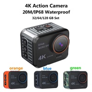 4K Ultra HD Mini Action Camera 10m Waterproof 4k Sports Camera Dash Cam Video Record Camera Action Camera 4K Action Cam With TF