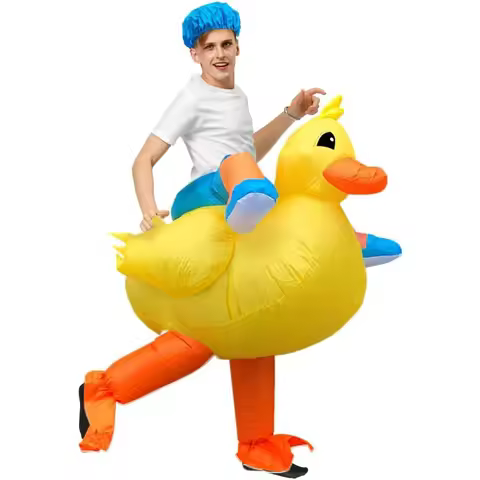 Inflatable Costume Yellow Duck Costume Ride Costume for Adult