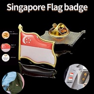 ⭐Local delivery⭐Singapore Flag Badge Brooches & Pins Flag Singapore National emblem suit collar pin 