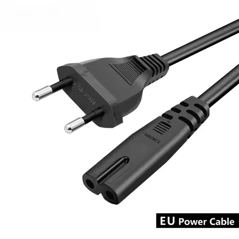 Woopker Eu Power Cord 2-Pin IEC320 C7 Power Extension Cord for Dell Laptop Charger Printer Radio Spe