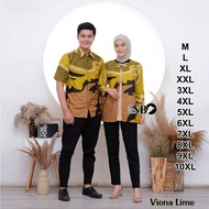 KEMEJA KATUN Couple Men's Batik Tops JumboWanitas - Short Sleeve Shirts - Cardigan Blouses & Balloon