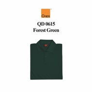 OREN SPORT QD0615 Forest Green Quick Dry Polo Unisex Sportswear Cool Fit Microfiber SUNBEAR.com.my