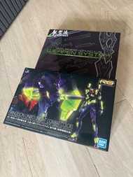 RG eva初號機夜戰版+魔型流武器背包  。夜光配色 。新世紀福音戰士