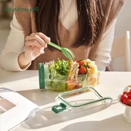 KENTONP Salad Container, Portable Transparent Leakproof Salad Jar, Salad Box with Side Opening Plast