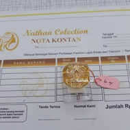 Nathan - Cincin Wanita Dubai Sosialita Mewah Terlaris Lapis Emas Muda 60 Gram Model Dubai CC Permat